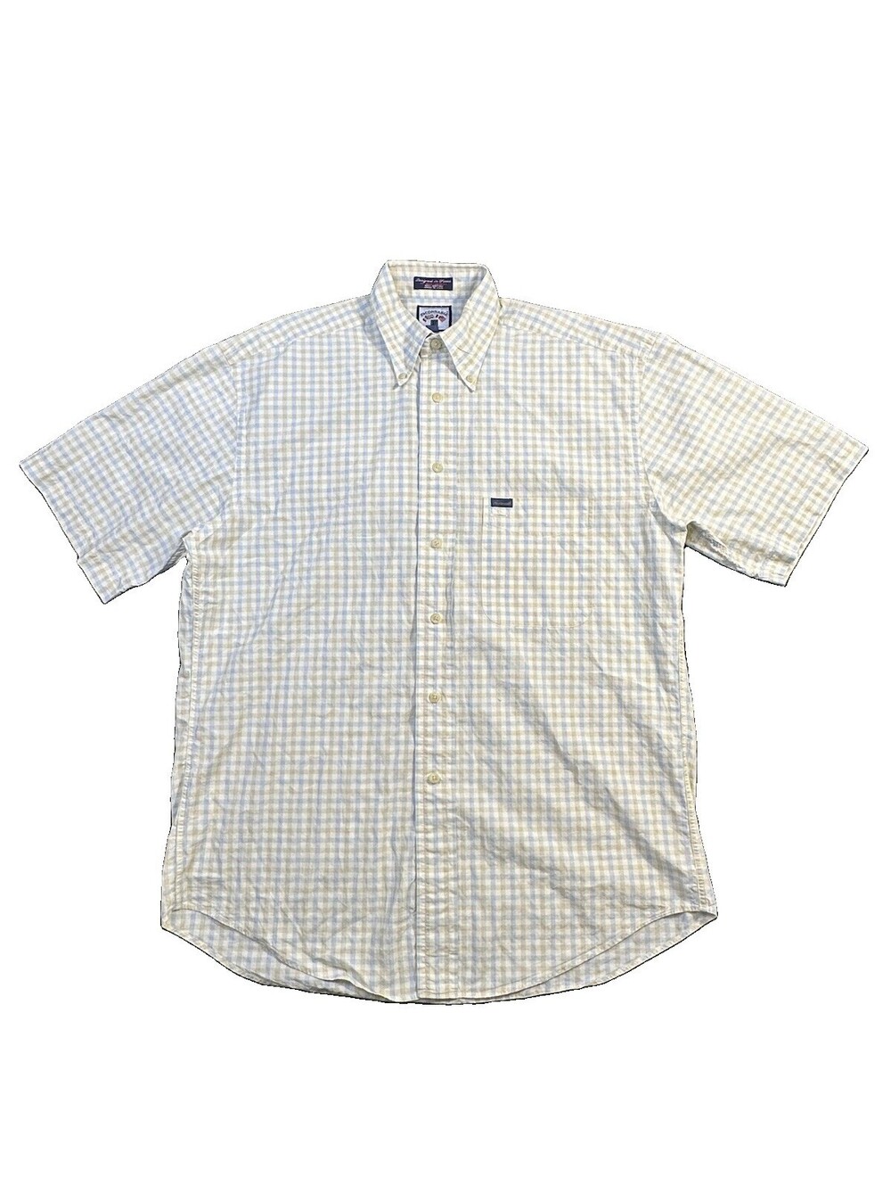 Faconnable by George Goldberg Button Up Mens M Short Sleeve